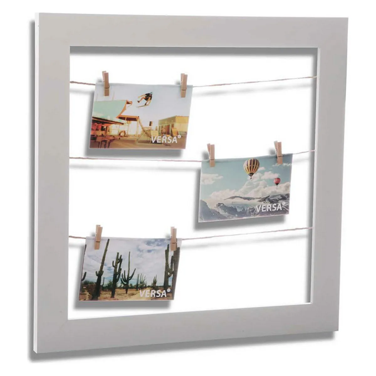 Porte photos mural Bois MDF 40x40 cm