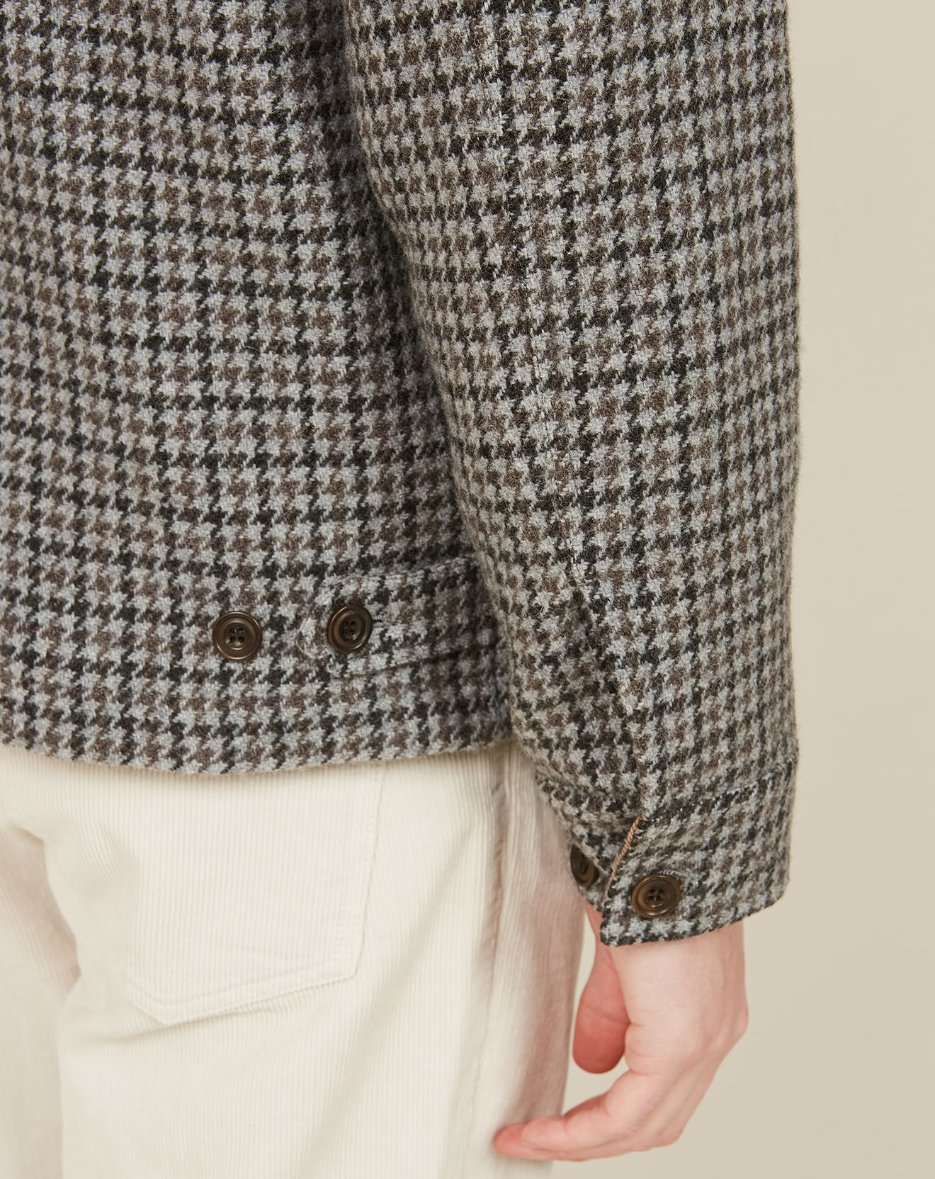 Hartford Blouson en Laine mélangée Desmond pied-de-poule flanelle/charcoal/noix