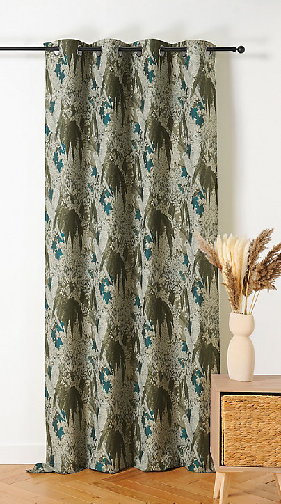 Rideau perruche en polyester Linder L.140 x H.260 cm vert