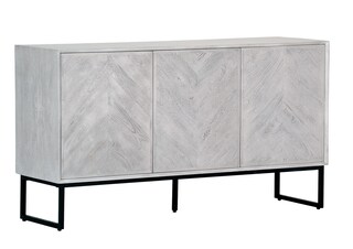 INTERhome Sideboard CESARO 140 x 78 cm Mango massiv sandgestrahlt/weiß vintage