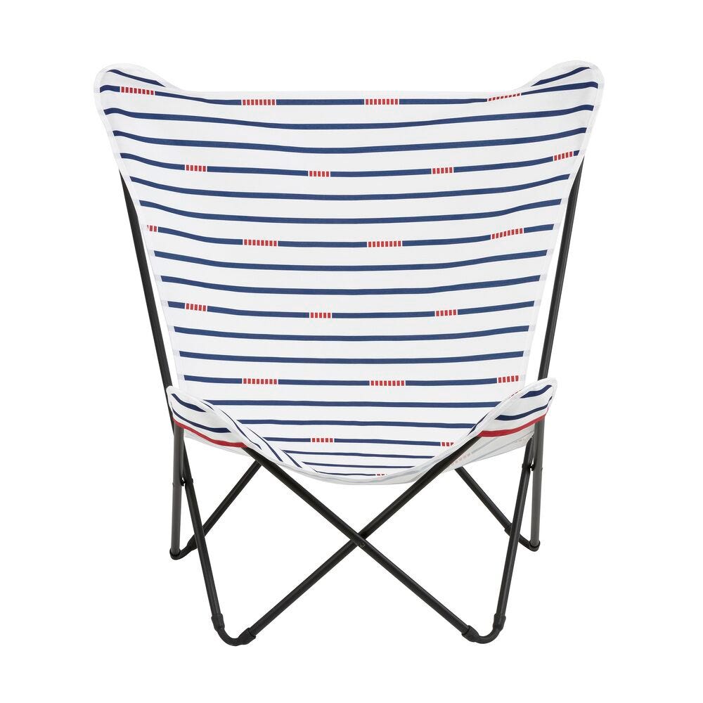 Breiter Butterfly Chair Pop Up XL Airlon Weiß Blanc Marin-Noir