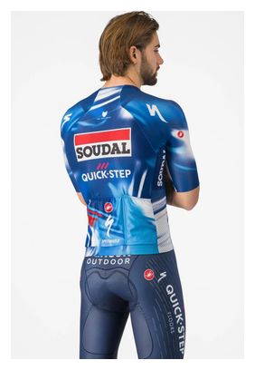Maillot à Manches Courtes Castelli Climber's A/C Soudal Quick-Step 2025 Bleu