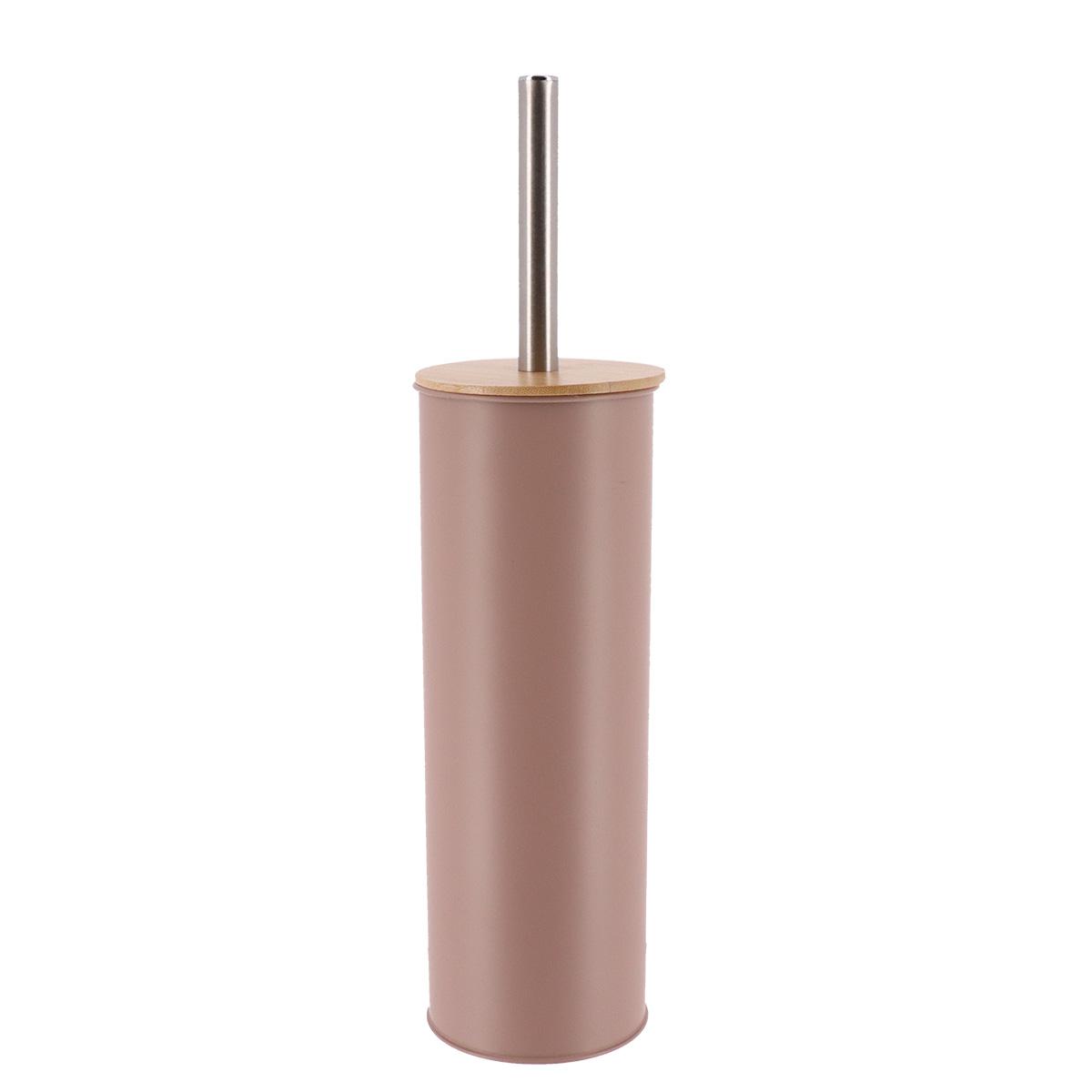 BROSSE WC METAL COUVERCLE BAMBOU CAPUCCINO