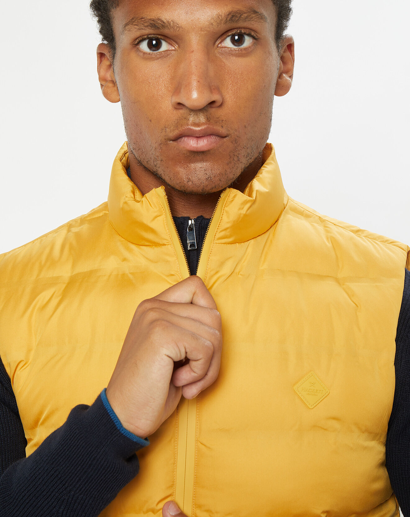 Hackett London Doudoune sans manches unie jaune