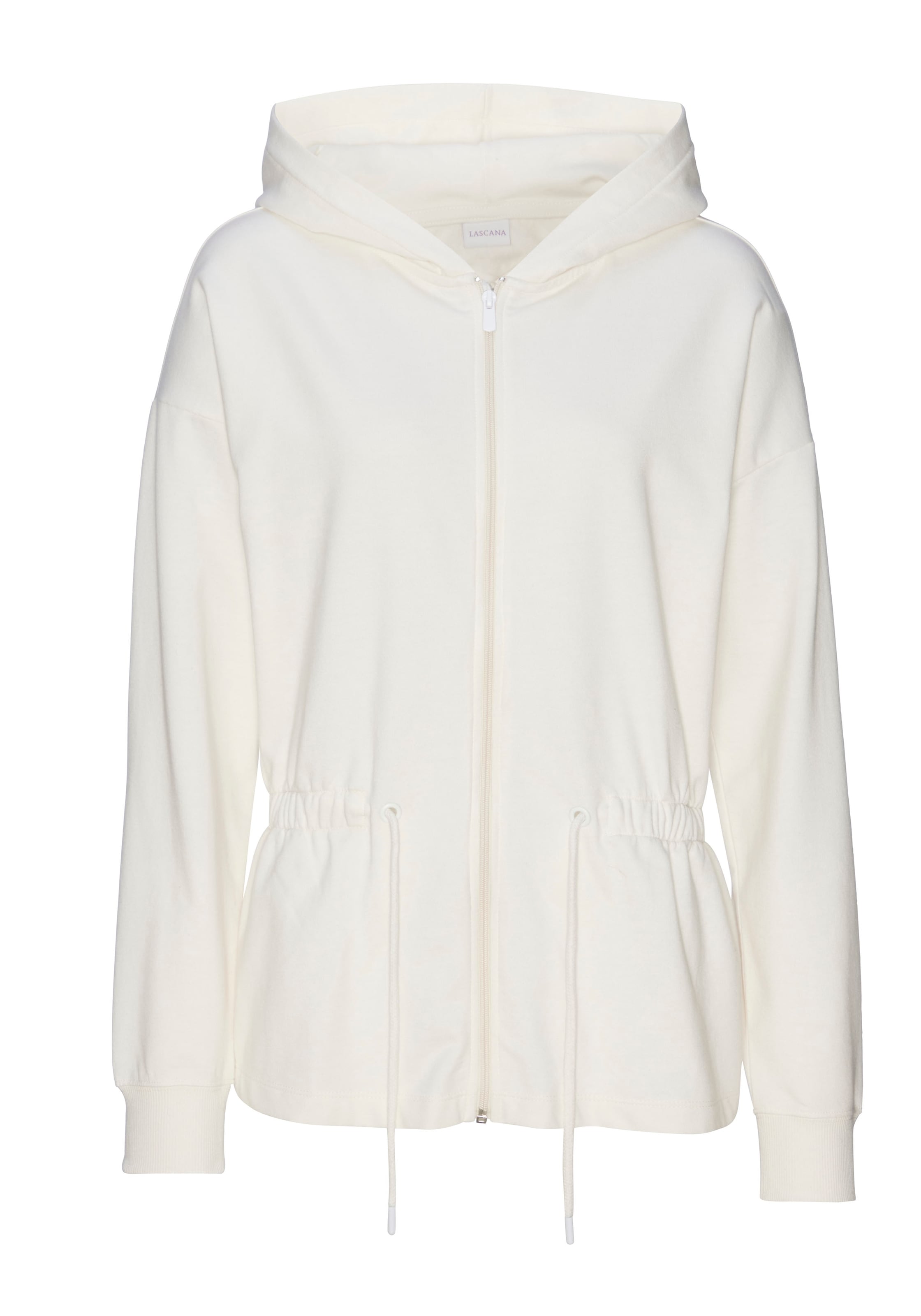 LASCANA Sweatjacke , mit Tunnelzug in der Taille, Loungewear