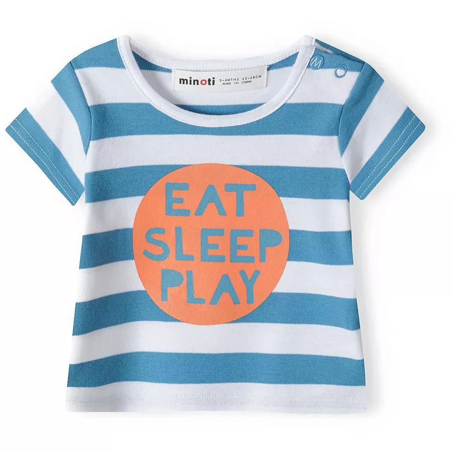 MINOTI 2er-Pack T-Shirts AquamarinWeiß