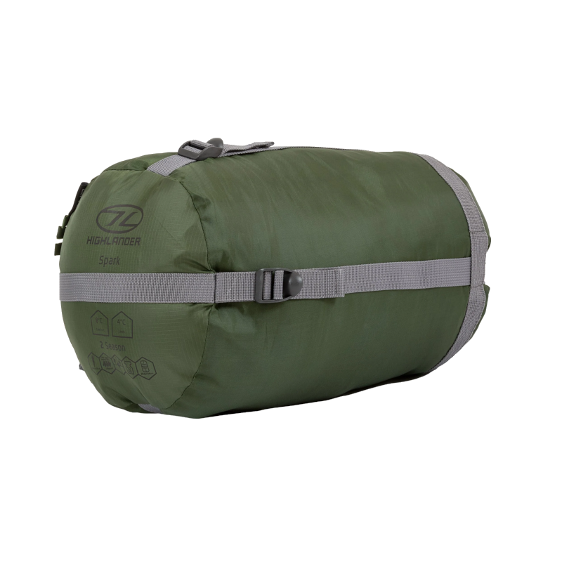 Highlander phoenix spark 150 mummyslaapzak - green