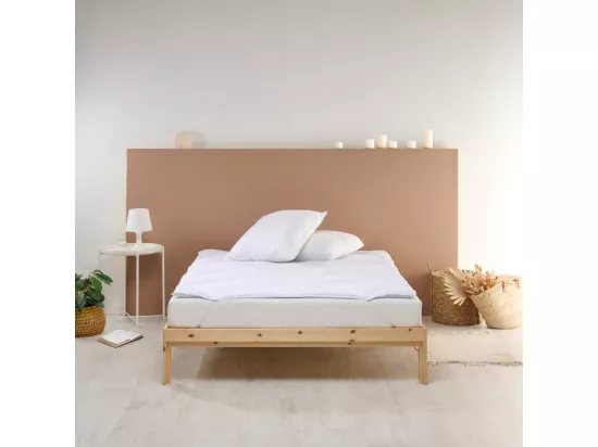 Surmatelas 140x190 cmMoelleux et Respirant - Lavable à 95°C - Enveloppe anti-transpiration