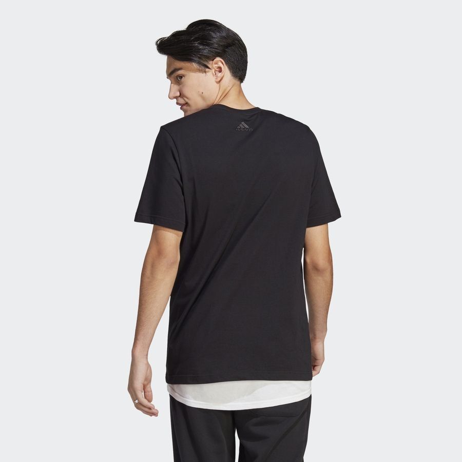 Adidas T-shirt avec logo brodé linéaire en jersey Essentials