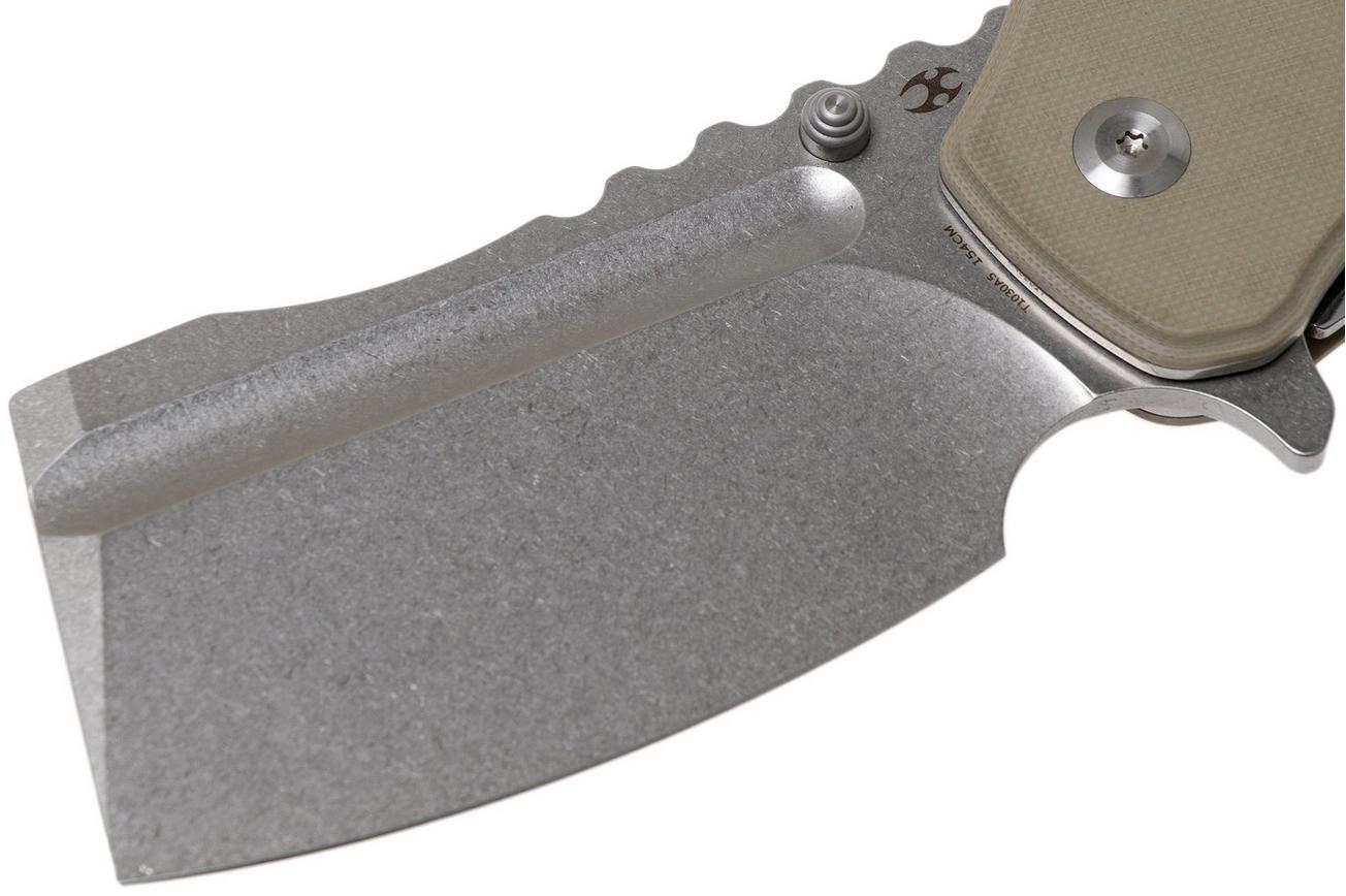 Kansept XL Korvid T1030A5 Satin, Sand G10 zakmes, Justin Koch design