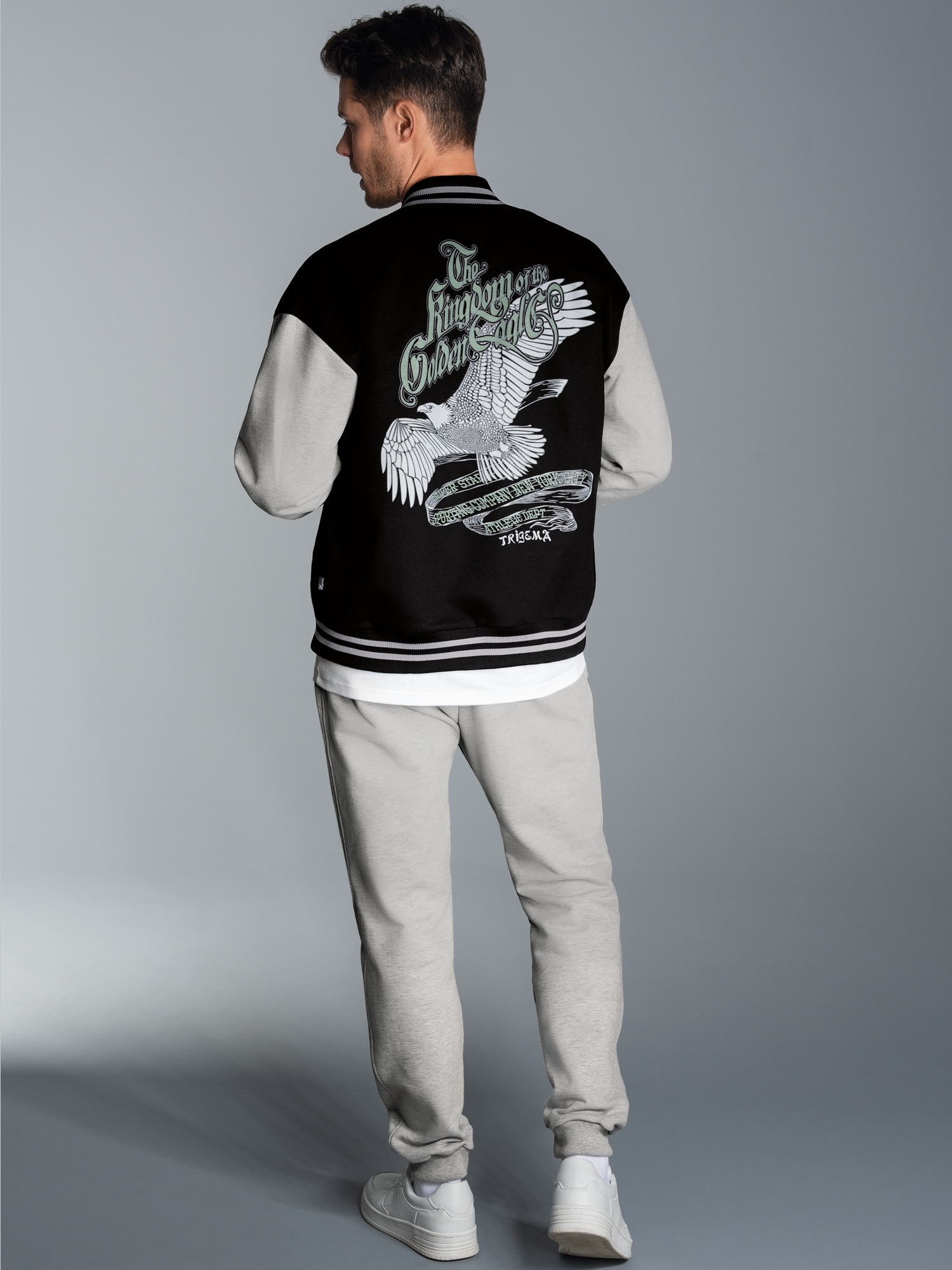 Tracksuit mit großem Adler-Rückenprint Schwarz