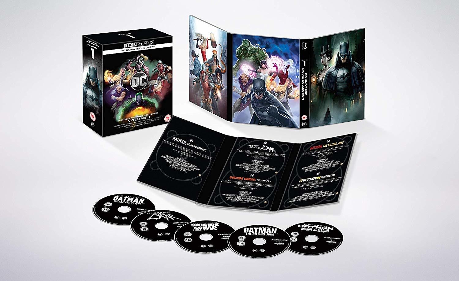 DC Universe Movie Collection - Volume 1 (5 Films) 4K Ultra HD + Blu-Ray - 10 disc Collection