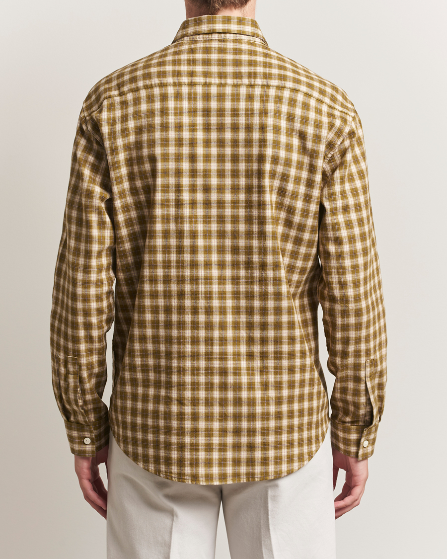 NN07 Deon Flannel Checked Shirt Green