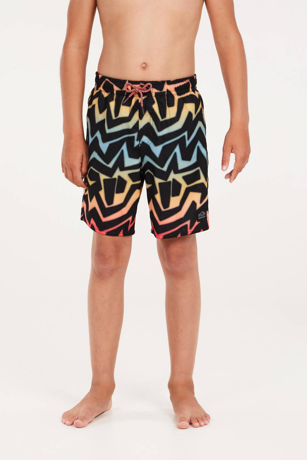 zwemshort PRTDESERT JR zwart/geel/blauw/rood