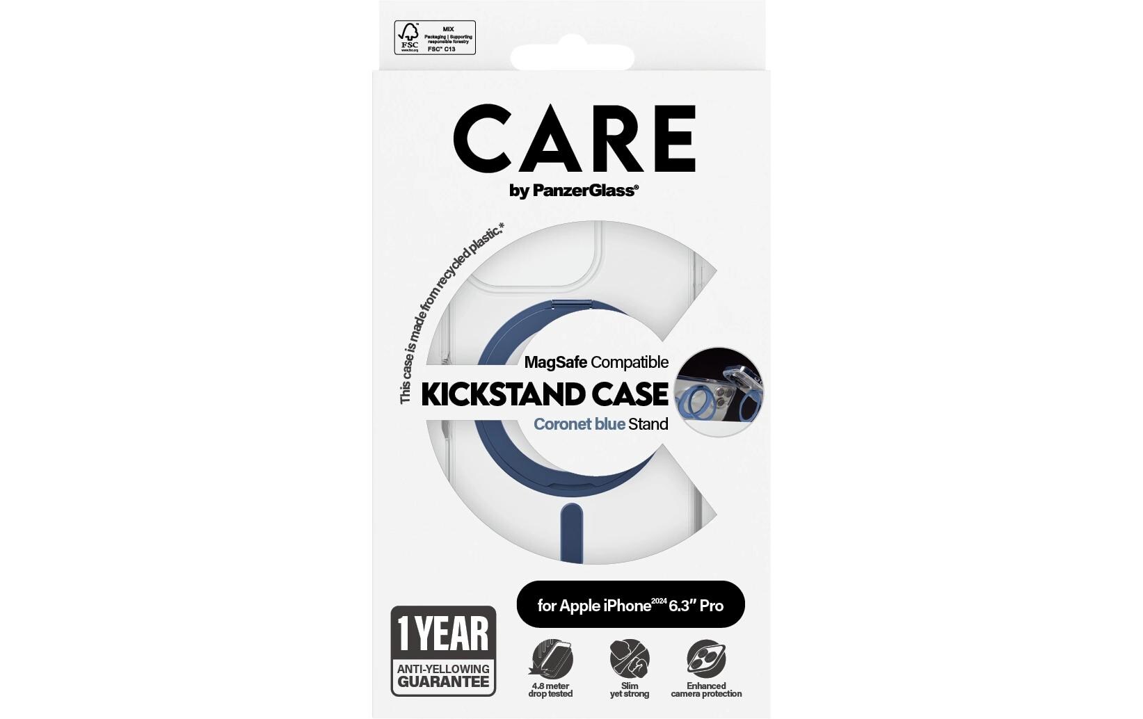Back Cover Feature Kickstand iPhone 16 Pro BlauSchutzhülle für das Apple iPhone 16 Pro