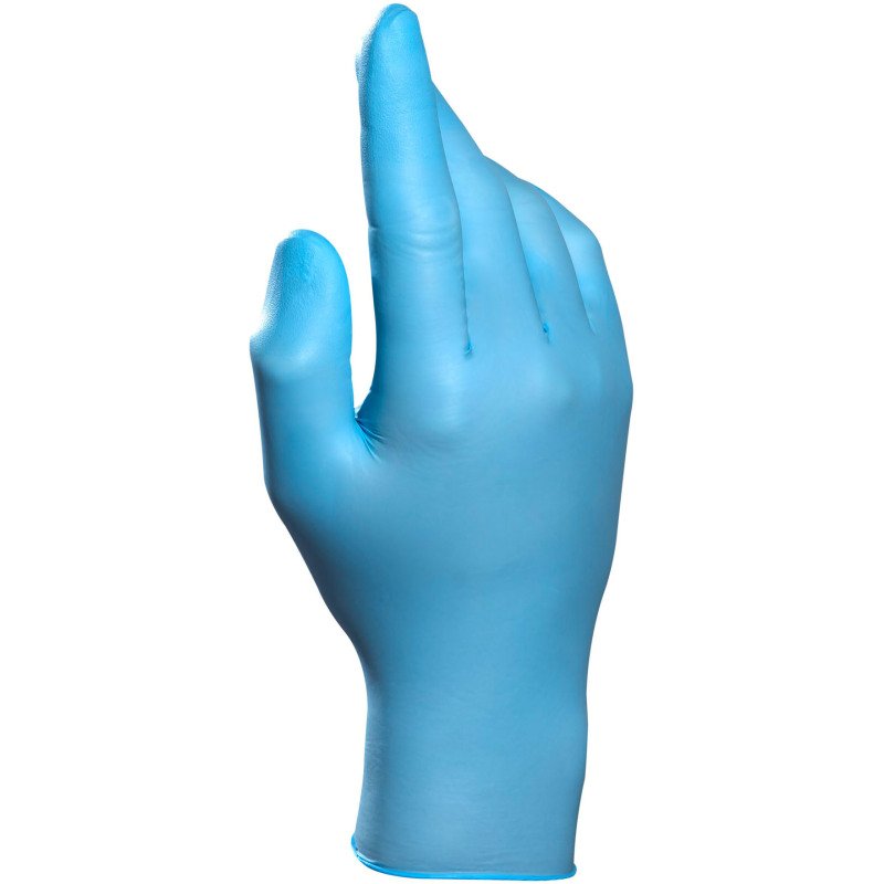 Gants jetables nitrile non poudré bleu Mapa 997- Boîte de 100 gants