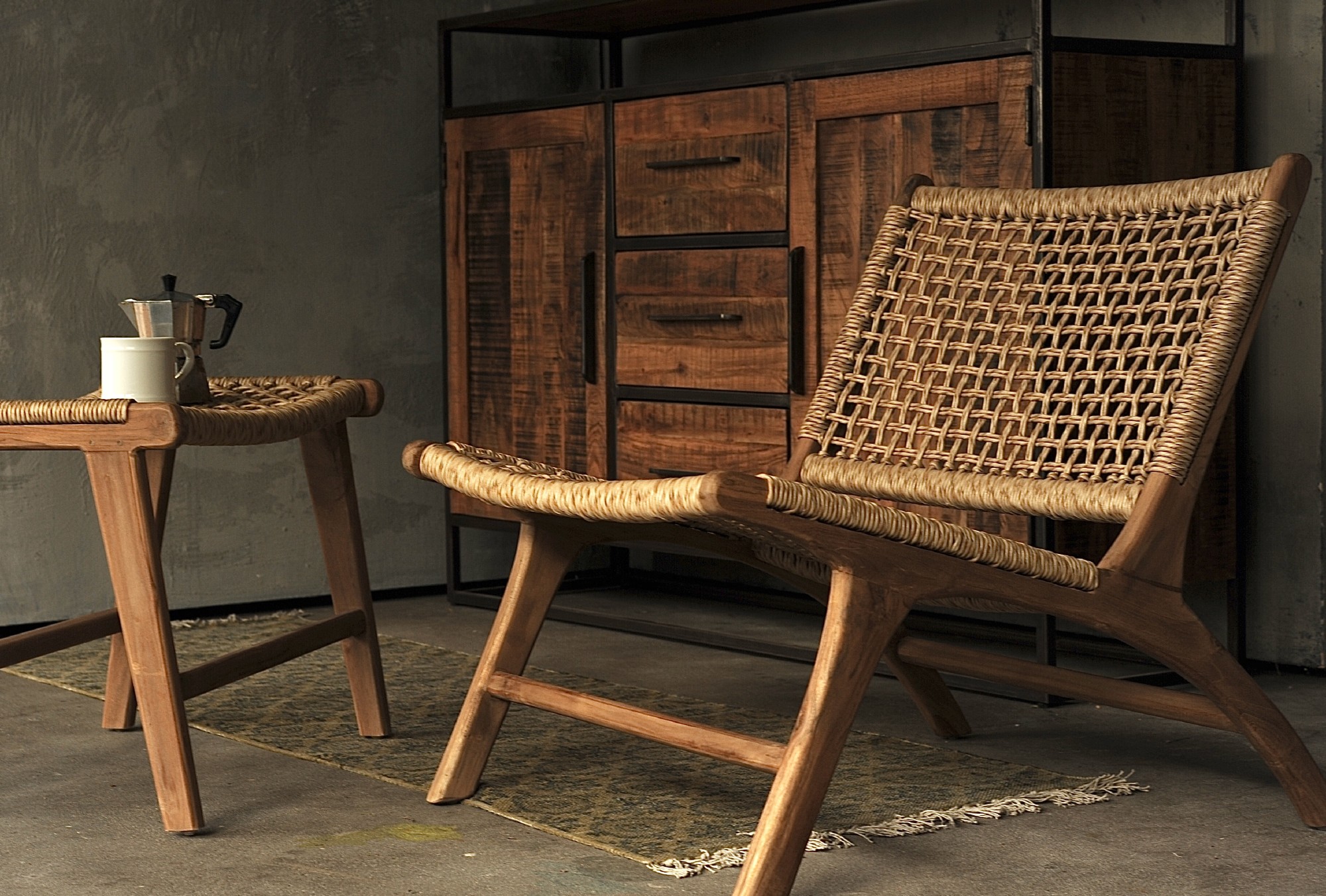 Lounge-Sessel 'Driessen' aus Teak, natur, B 65 cm, H 70 cm, L 78 cm von fischer's lagerhaus