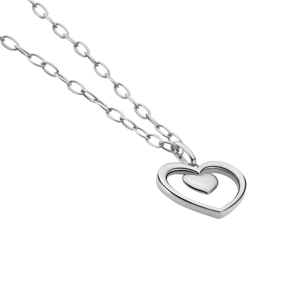 Collier Argent Blanc Binome