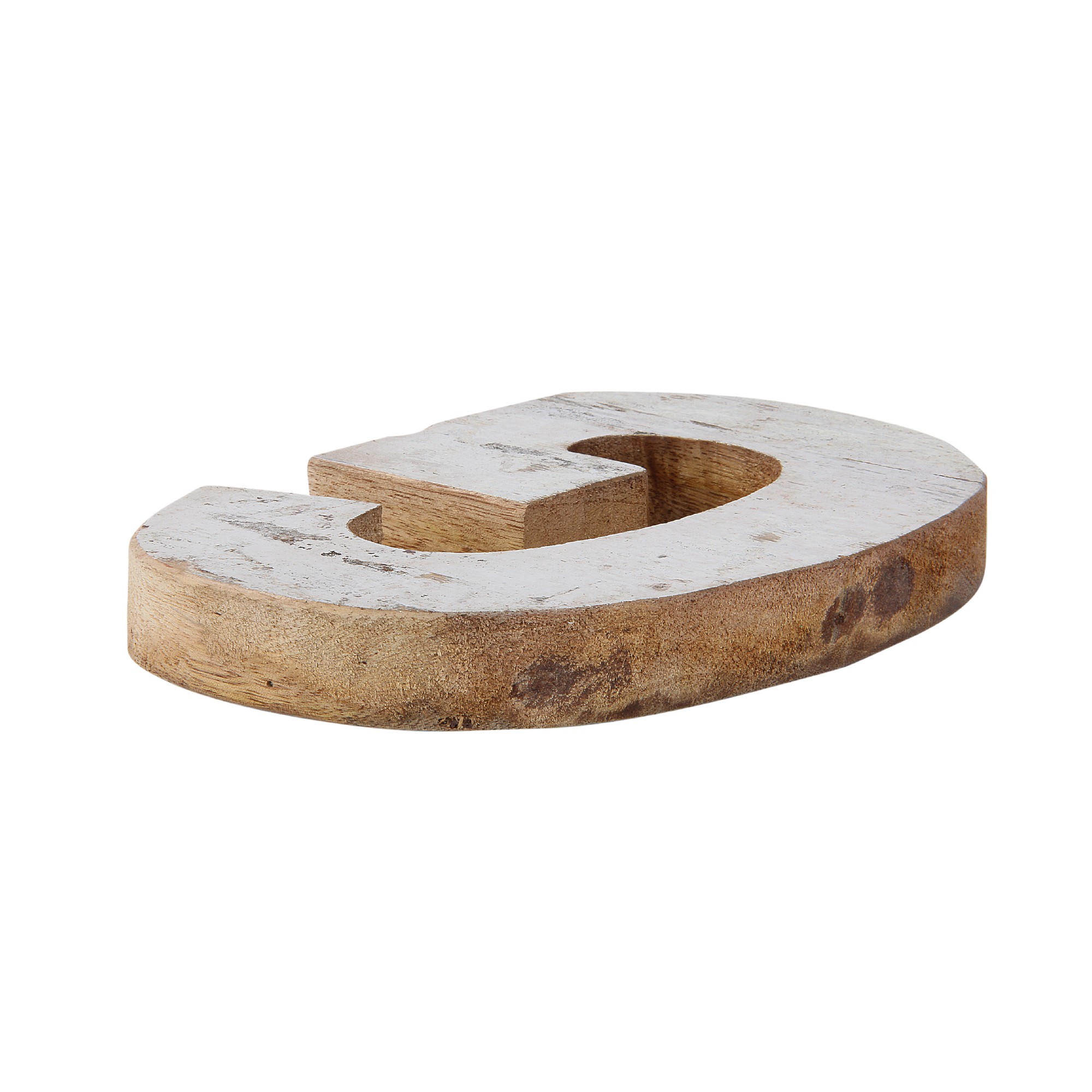 Holzbuchstabe 'G', mehrfarbig, T 2,5 cm, B 13 cm, H 19 cm von fischer's lagerhaus