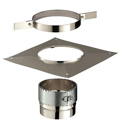 Kit accessoires pour flexible Ø150 mm carré Poujoulat