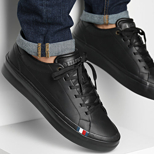 Baskets Modern Vulcan Leather Low 4819 Triple Black