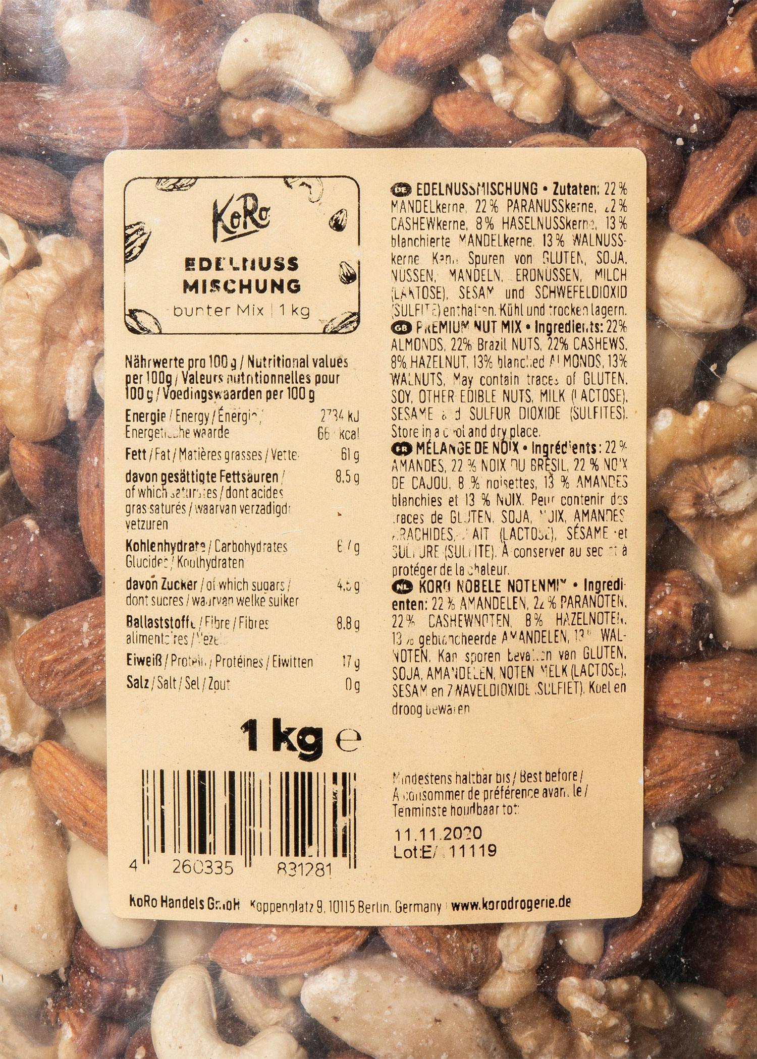 KoRo Edelnussmischung 1 kg
