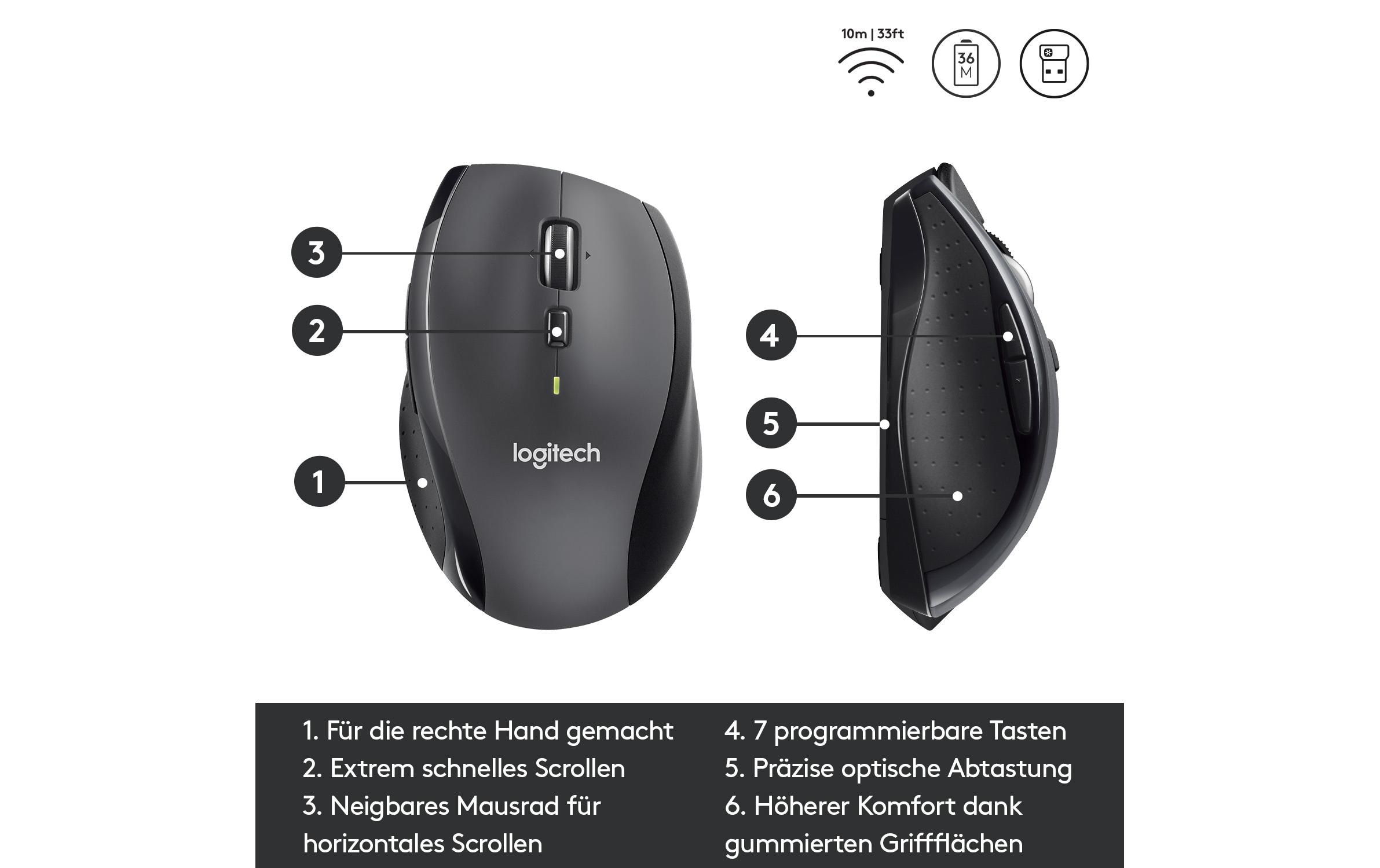 Maus M705 Marathon BulkAusdauernde Wireless-Maus