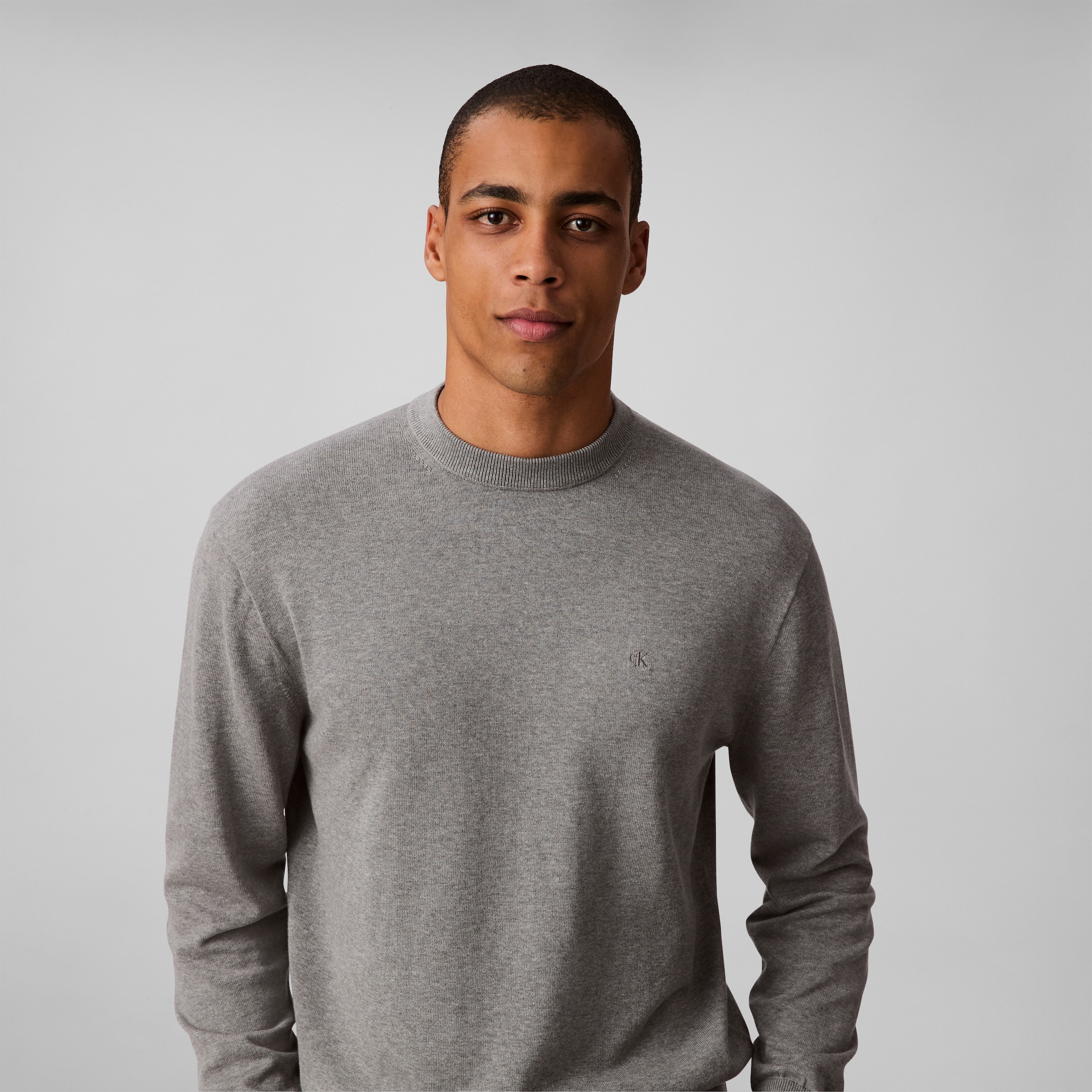Calvin Klein Jeans Strickpullover »LS EZ COTTON CREWNK SWEATER 12GG«, Mit Rundhalsausschnitt