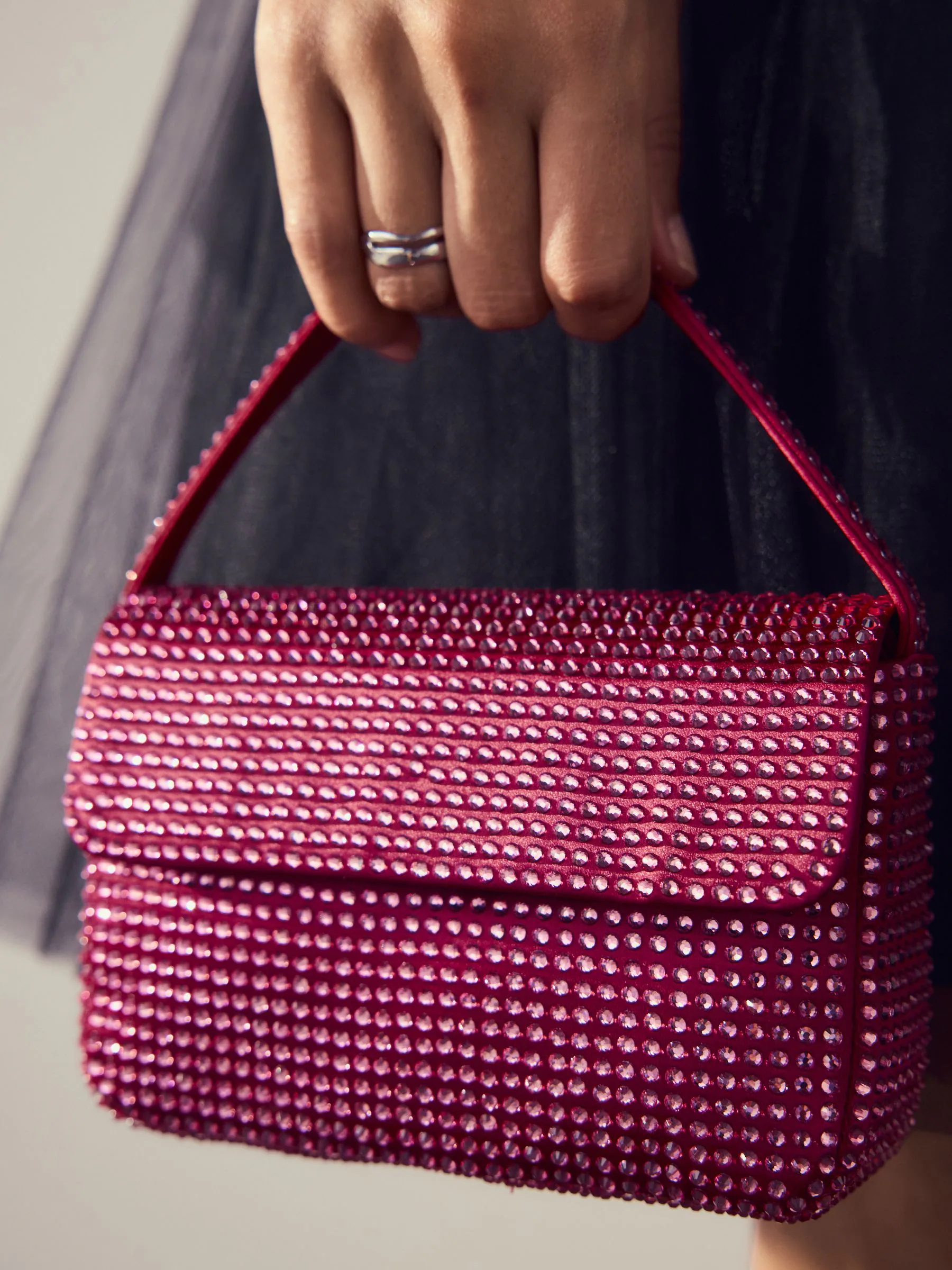 Roze - Mini Sparkle Embellished Bag
