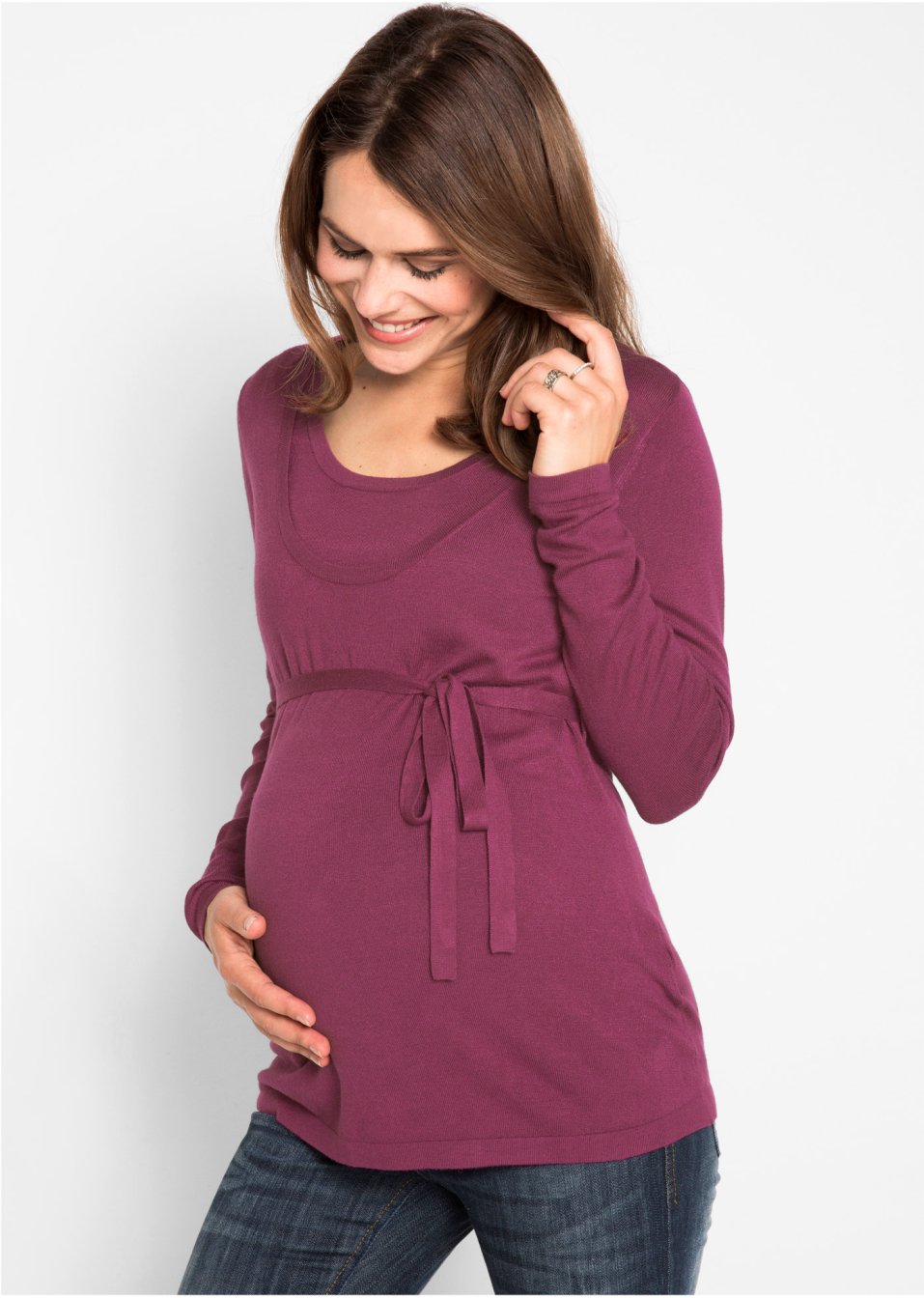 Pull de grossesse avec fonction allaitement