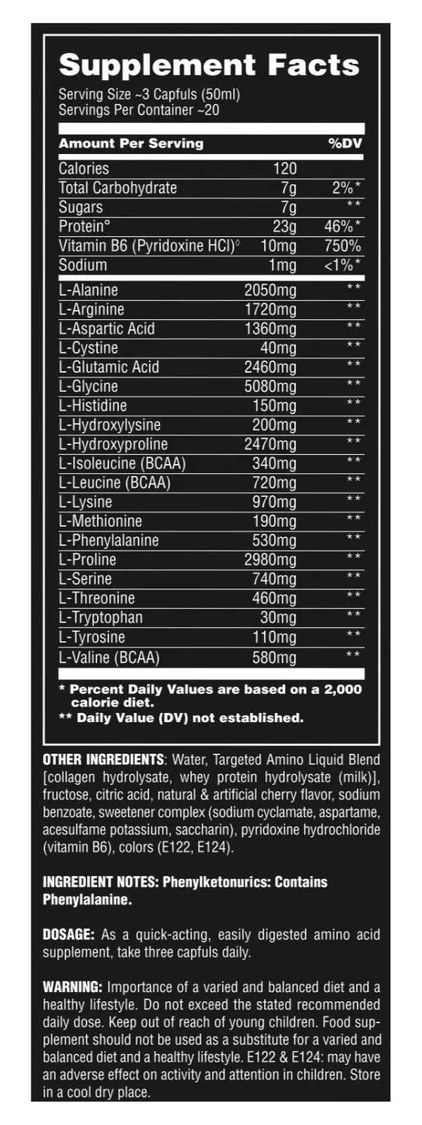 Universal Nutrition Amino Líquido 1000ml