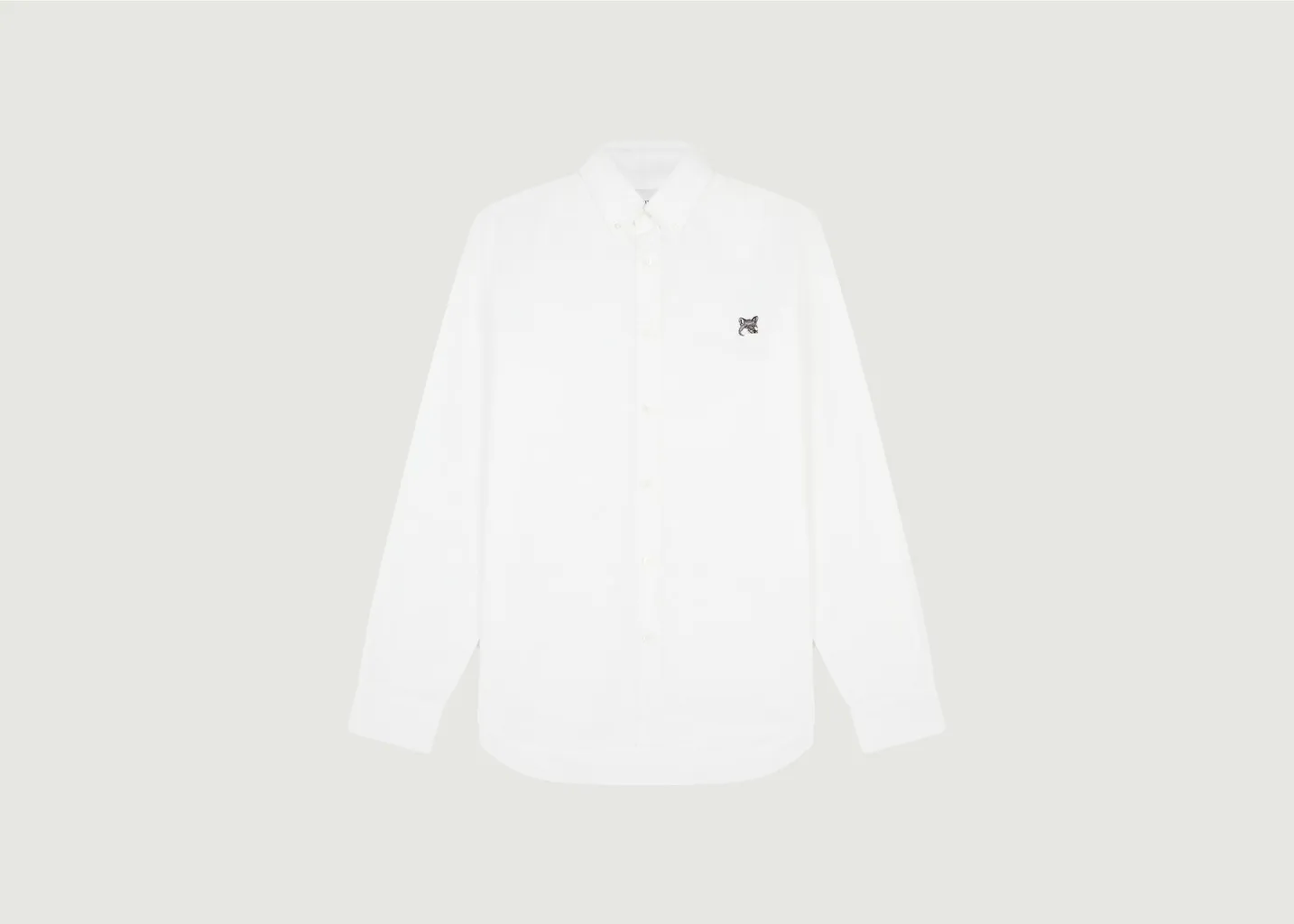 Chemise Classique Brodée Fox Head Maison Kitsuné