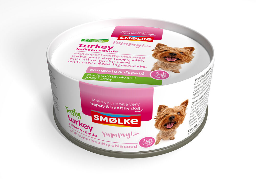 Smolke Complet Soft Paté - Hondenvoer - 125 Gram - kalkoen