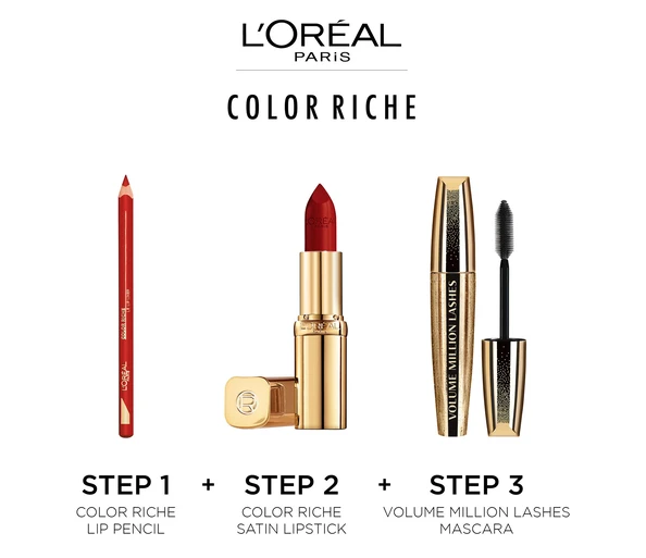 L'ORÉAL PARIS Color Riche Satin LippenstiftNr. 345 Cherry Crystal