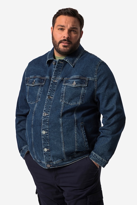 John F. Gee Jeansjacke, stonewashed, Knopfleiste, bis 84/86