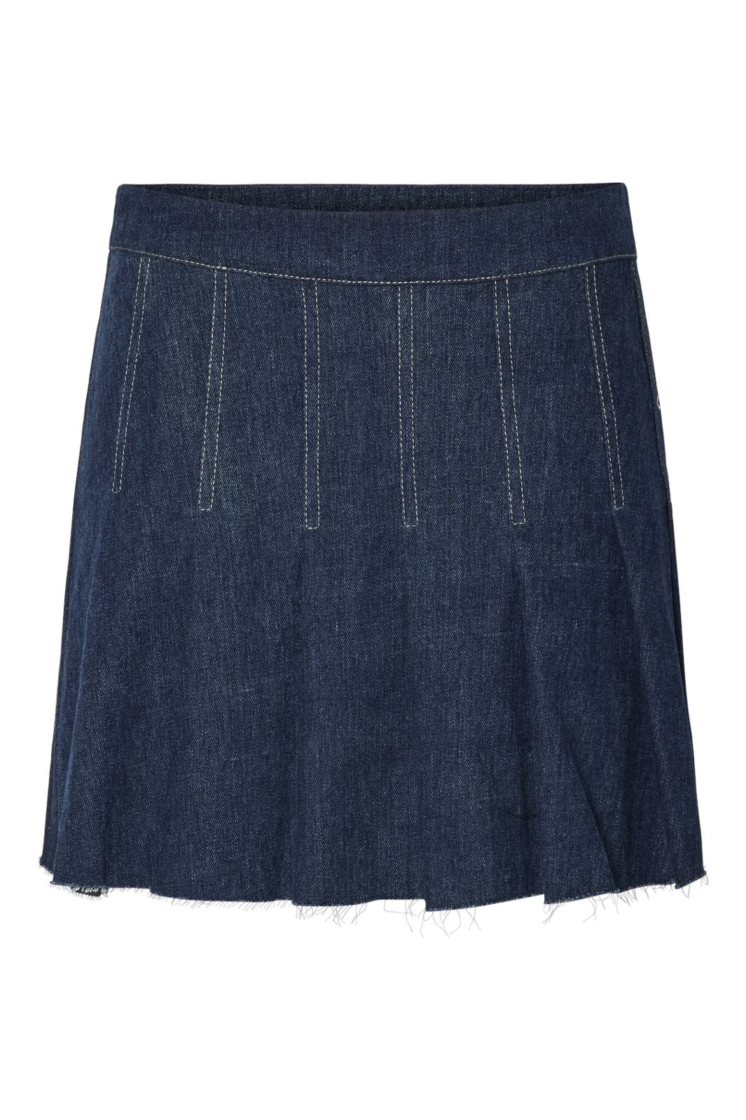 Pieces Pcfabia Short Plisse Denim Skirt Fsy
