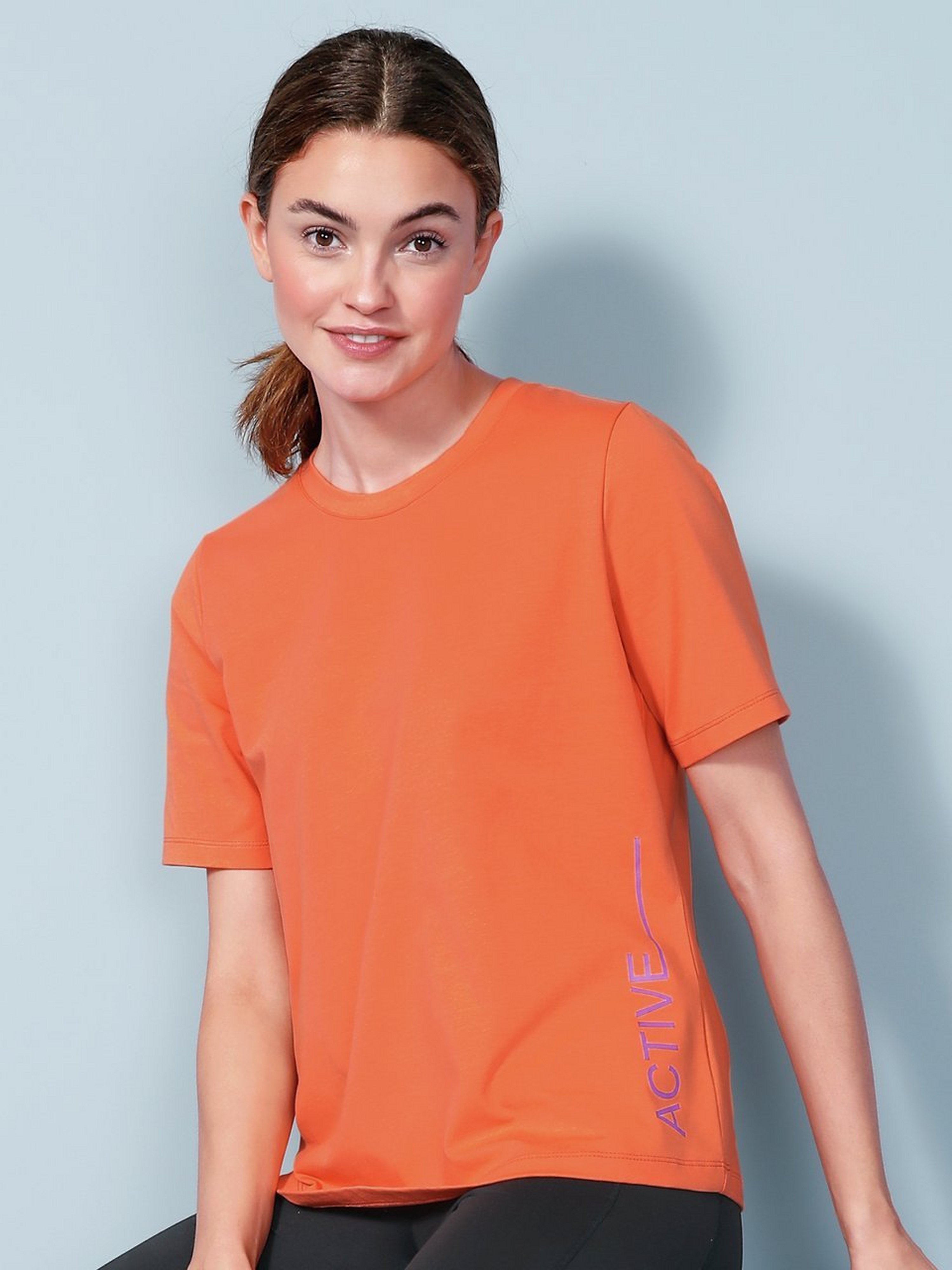 Rundhals-Shirt mit 1/2-Arm