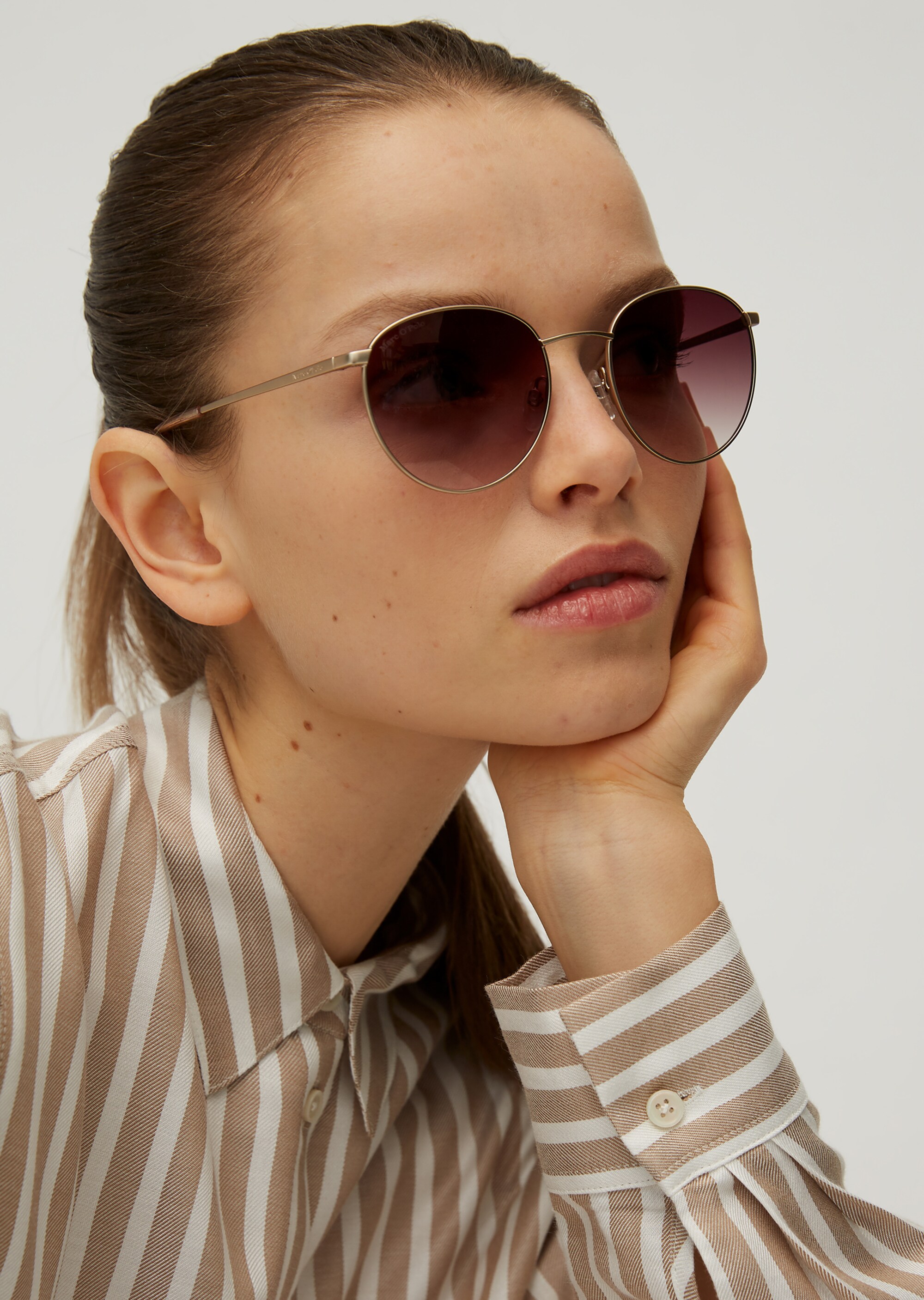 Unisex-Sonnenbrille mit Metallrahmen