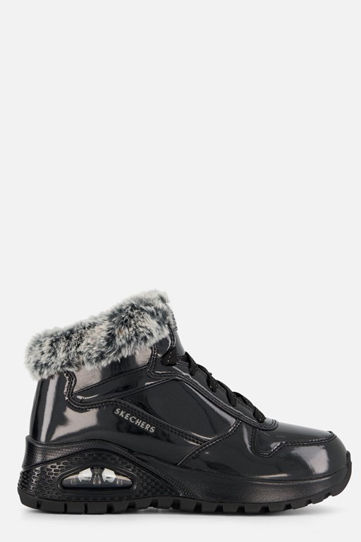 Skechers Uno Rugged Veterboots zwart lak