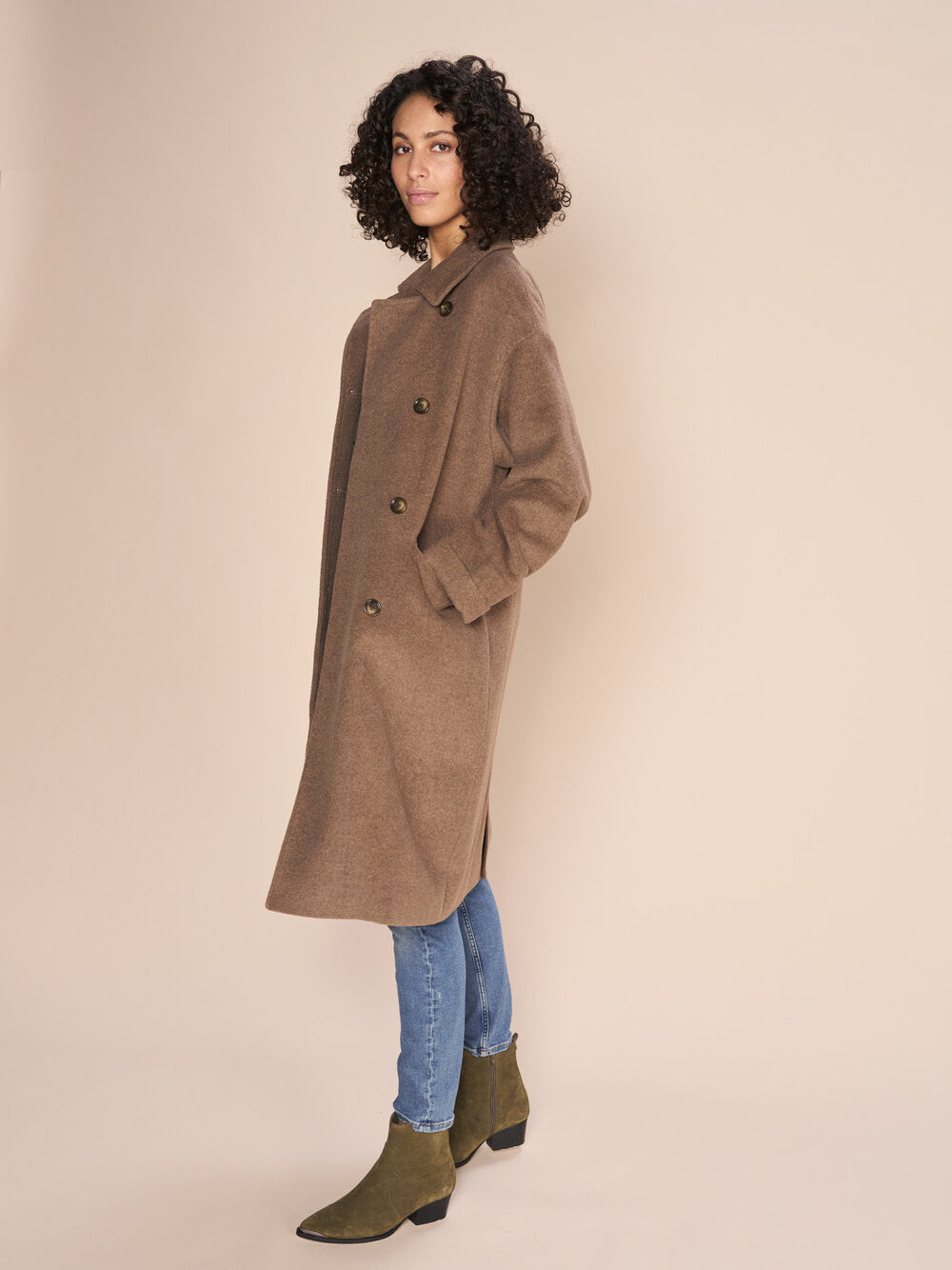 Mos Mosh  Venice Wool frakke - Savannah Tan