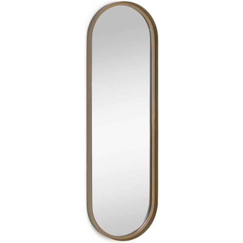 Miroir mural Tiare métal doré 31 x 101 cm
