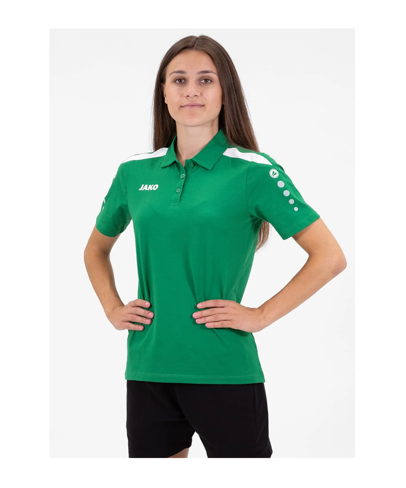 JAKO Power Poloshirt Damen Grün Weiss F200