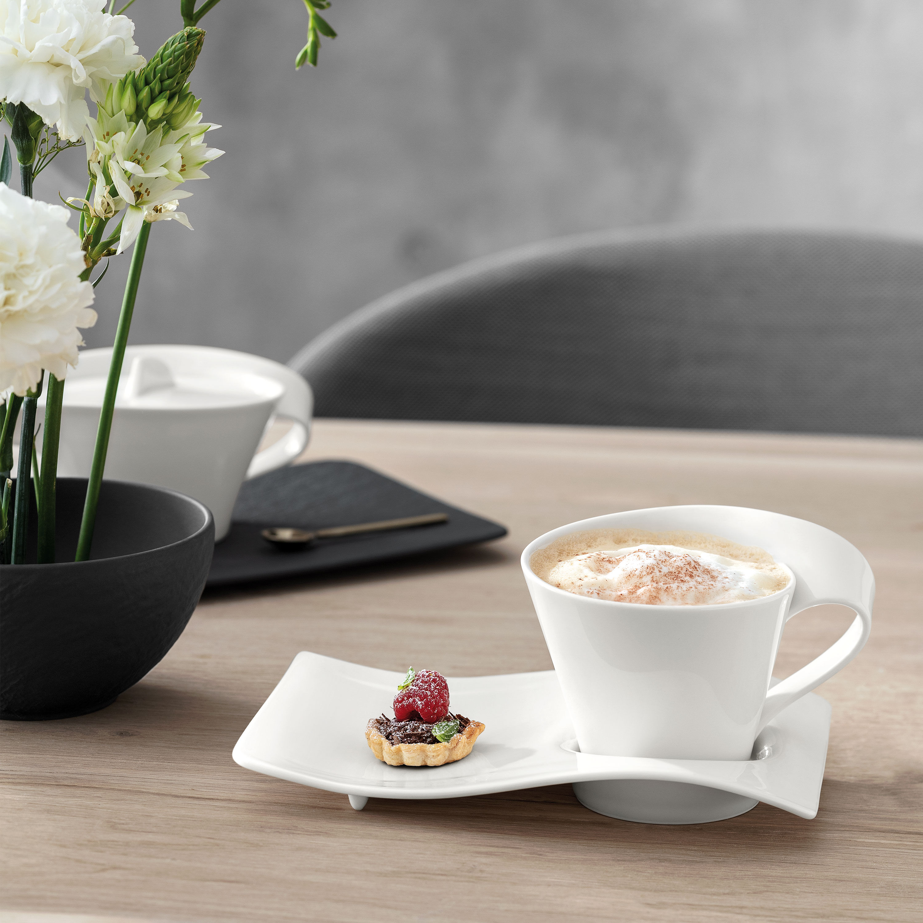 NewWave Cappuccino cup White, 5.1 oz, Premium Porcelain