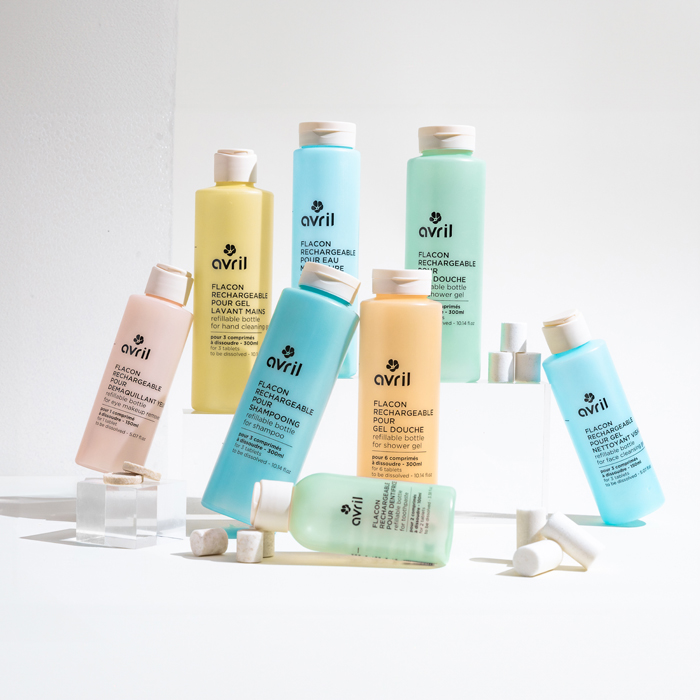Kit gel douche Abricot en pastilles + flacon