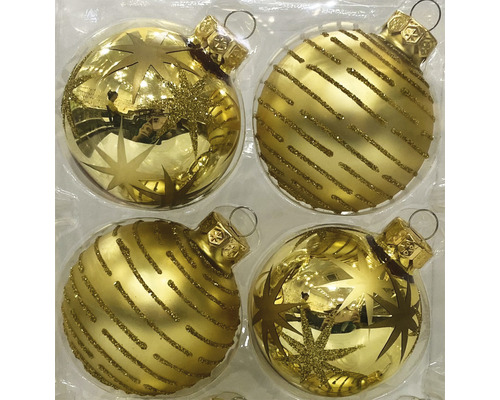 Lafiora Kerstboomballen Ø 6 cm 6 stuks goud