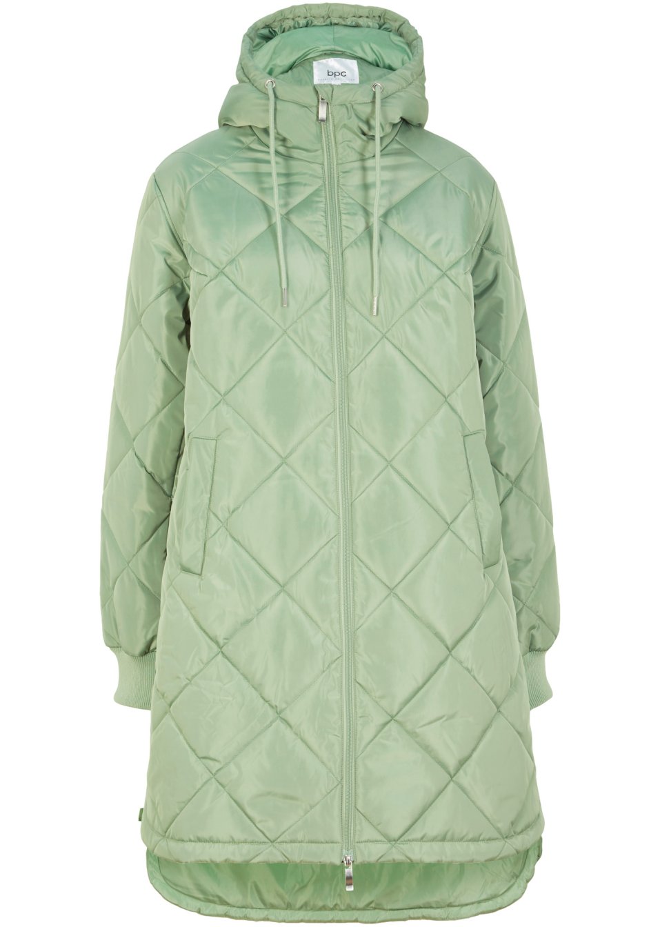 Manteau court à capuche avec surpiqûres