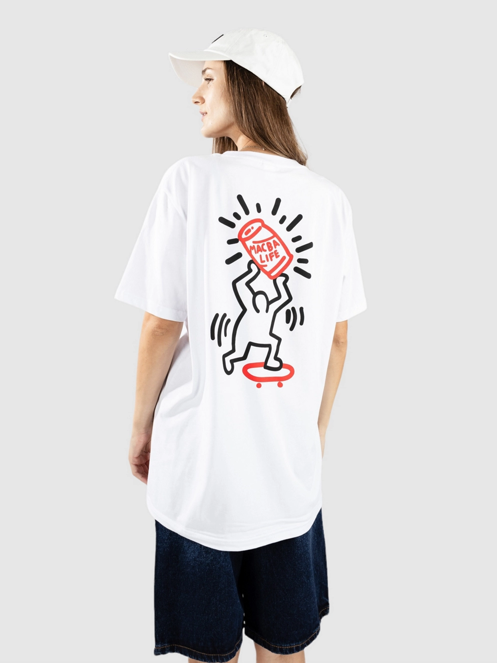 Macba Life Dummy T-Shirt white/red/black