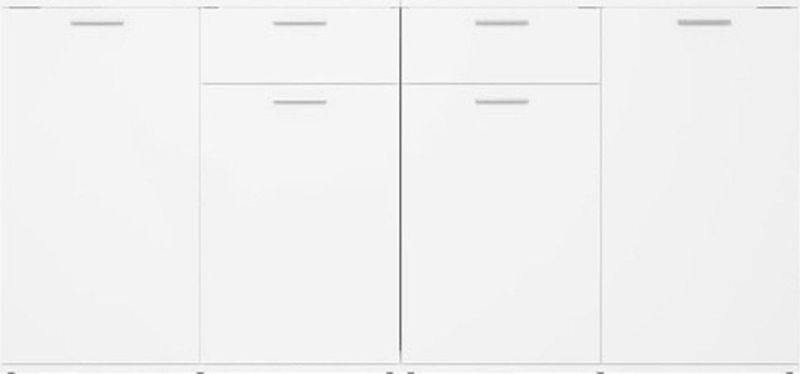 vidaXL - Dressoir - Wit - Bewerkt Hout - Minimalistisch Design