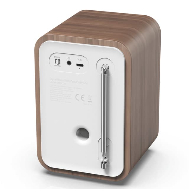 Denver FM/DAB+ Radio Bluetooth Træ/Hvid