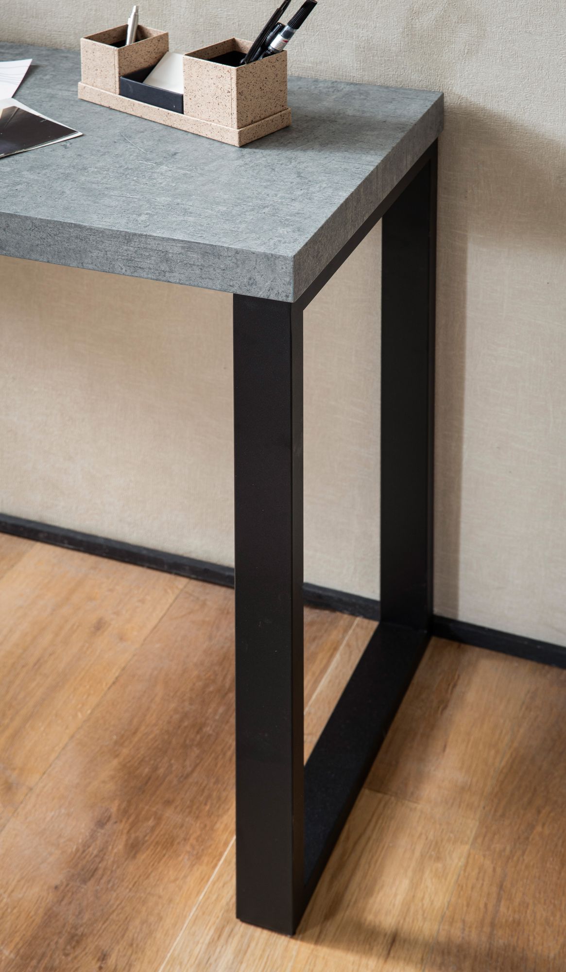 Konsolentisch FineBuy Flurtisch 120 cm Anrichte Beton Optik Schreibtisch Modern